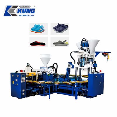 Shoe making machine for Three-Color Crystal Blowing Plastic Shoe Injection Molding Machine