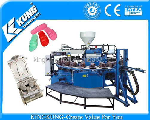 Top Rated PVC Injection Molding Shoe Machine with 65mm Screw Diameter and 60ton Mould Clamping Force