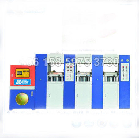Automatic EVA Shoes Injection Machine 3 Stations Double Color