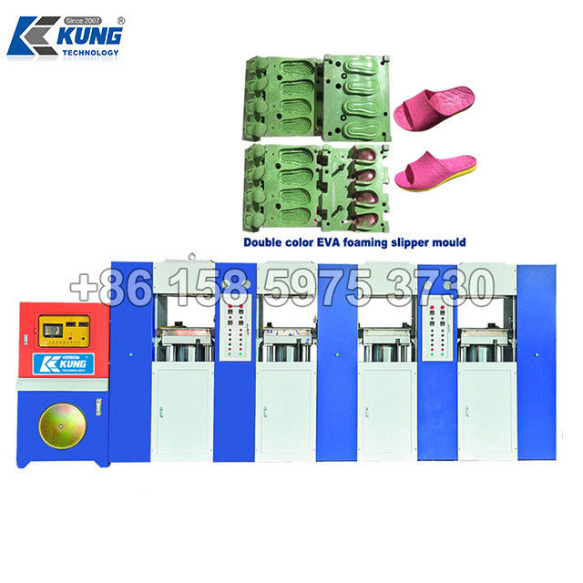 4 Stations Practical EVA Shoes Injection Machine Hydraulic For Slipper Making