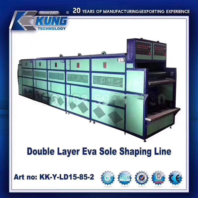 Double Layer 42KW EVA Shoes Injection Machine Belt Oven For Sole Setting