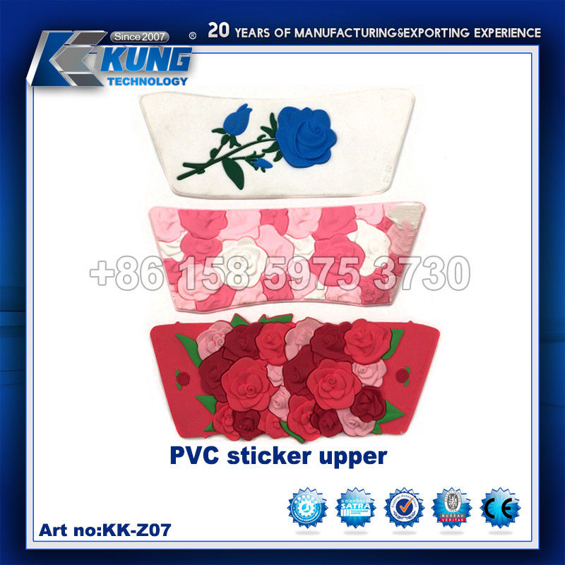Men PVC material sticker upper for slipper making
