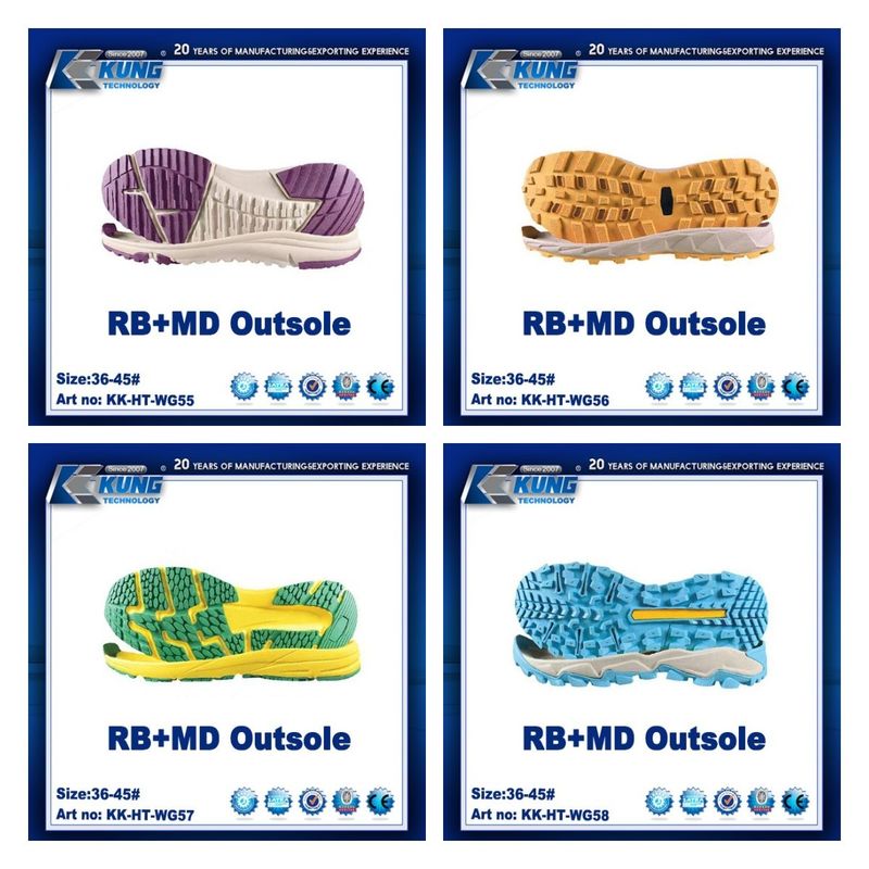 Multicolor RB MD Soft Rubber Soles For Shoe Making Antislip Practical