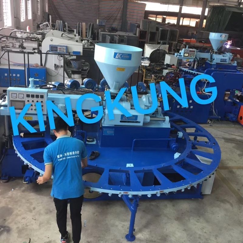 Double Color PVC Plastic Sole Injection Molding Machine Automatic Rotary
