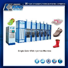 Single Color 6 Stations EVA Injection Machine For Making Slippers Sandals Crocs Rain Boots Baskets