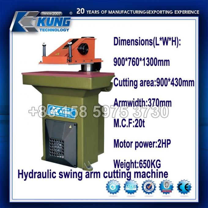 Hydraulic Swing Arm Clicking Press Cutting Machine